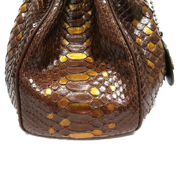 Gucci Python Handbag Brown - Picture 6 of 9